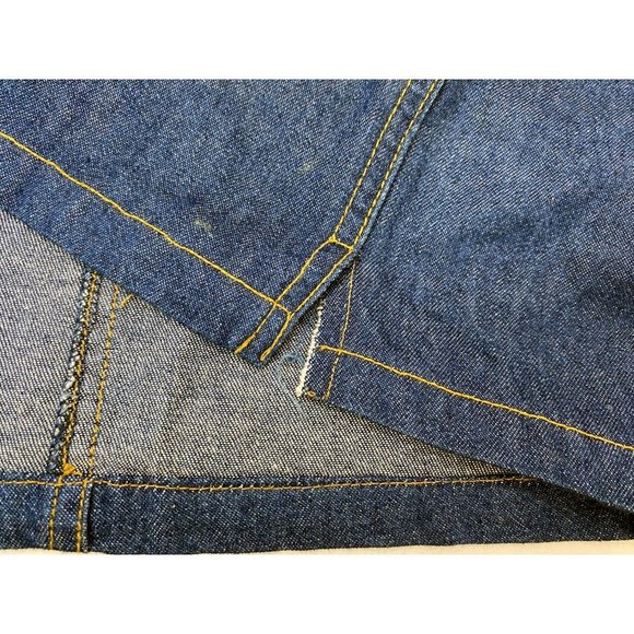 Buffalo David Bitton Mini Skirt 28 Denim Pockets Blue Raw Waistband Dark Wash - Picture 5 of 7